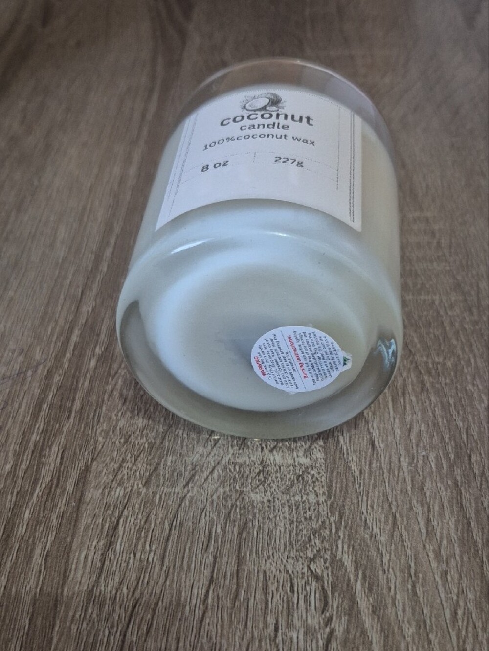 Coconut Candle - White Coconut Wax Candle with Wooden Wick $15 Each Jar - Picture 3 of 7